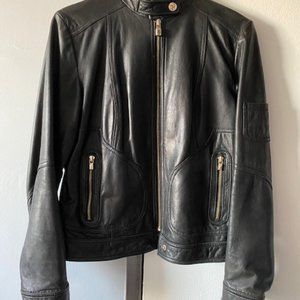 Laundry by Shelli Segal Black Leather Jacket size M